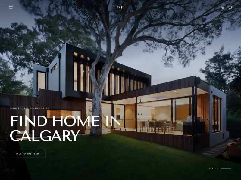 Real estate team demo website: featured listings and team bios